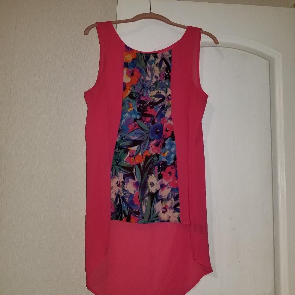 Pink high low shirt